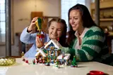 Builders playing with Santa's Post Office.