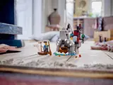 LEGO Pirate Island on wooden floor.