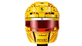 Front view of LEGO Lewis Hamilton helmet.