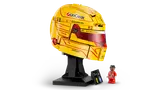 Side view of LEGO Lewis Hamilton helmet.