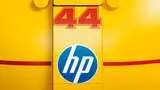 Close-up of number 44 and HP logo.