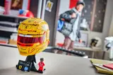 LEGO helmet as a desk centerpiece.