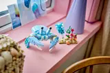 Crab model on a windowsill.