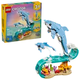 LEGO Creator 31385 box and dolphin model.