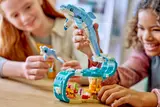 Kids playing with LEGO dolphins.