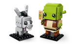 Shrek and Donkey BrickHeadz close-up.