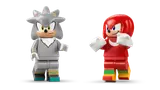 Silver and Knuckles LEGO minifigures close-up.
