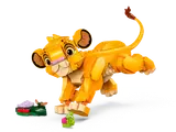Simba cub pouncing at a snail.