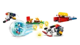 Sonic defeats a badnik.