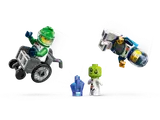 Minifigures and blue crystal.