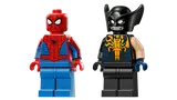 Spider-Man and Venomized Wolverine minifigures.