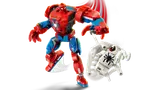 Spider-Man Mech traps Anti-Venom with web.