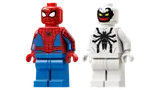 Close-up of Spider-Man and Anti-Venom minifigures.