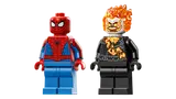 LEGO Spider-Man and Ghost Rider minifigures.