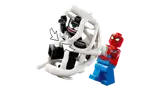 Spider-Man traps Venom.