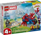 LEGO Marvel 11206 box art with Spidey, Rhino, and motorcycle.