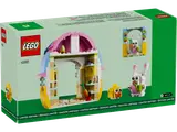 LEGO Spring Garden House box back with interior view.