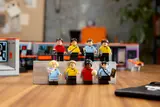 Eight Star Trek minifigures with bridge.