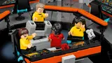Kirk and crew at bridge stations.