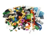 Assorted LEGO bricks pile.