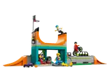 Skate park rear view with minifigures.