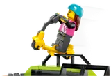 Minifigure riding a scooter.