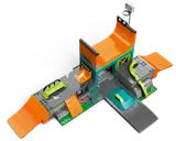 Modular skate park layout, overhead.