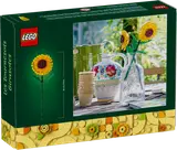 LEGO Sunflowers (40524) box back with dimensions.