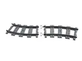 Connecting LEGO curved tracks.