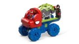 Spidey and Miles in the Dino Crawler.