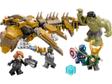 LEGO Avengers battling Chitauri Leviathan.