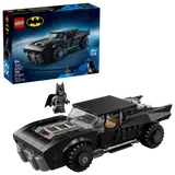 LEGO Batmobile set box and assembled model.