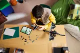 Building Ender Dragon with tablet.
