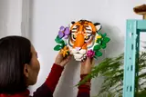 Person hanging LEGO Art Tiger