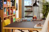 Assembled LEGO Minecraft 21273 set display.