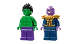 Close-up of Hulk and Thanos minifigures.