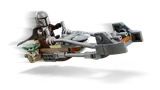 Mando and Grogu speeding.