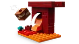 Close-up of lava drop play feature.
