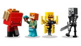 Minecraft characters Strider, Alex, Blaze, Wither Skeleton.