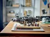 "The Onyx Cinder" on display with minifigures.