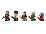 Lineup of five minifigures.
