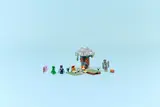 Full LEGO Minecraft set on display.