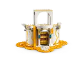 Base section of The Sandman's Tower with golden doors.