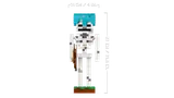 Skeleton with height measurement.