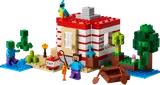 LEGO Minecraft TNT Jungle House, Steve fishing, Creeper, Zombie, parrot.