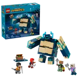 LEGO Minecraft Warden set box with all included models and minifigures.