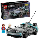 Box and model of LEGO DeLorean Time Machine.