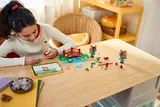 Building LEGO Animal Crossing set.