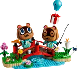 Assembled LEGO Animal Crossing bridge set.