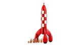 Tintin Moon Rocket and crew.